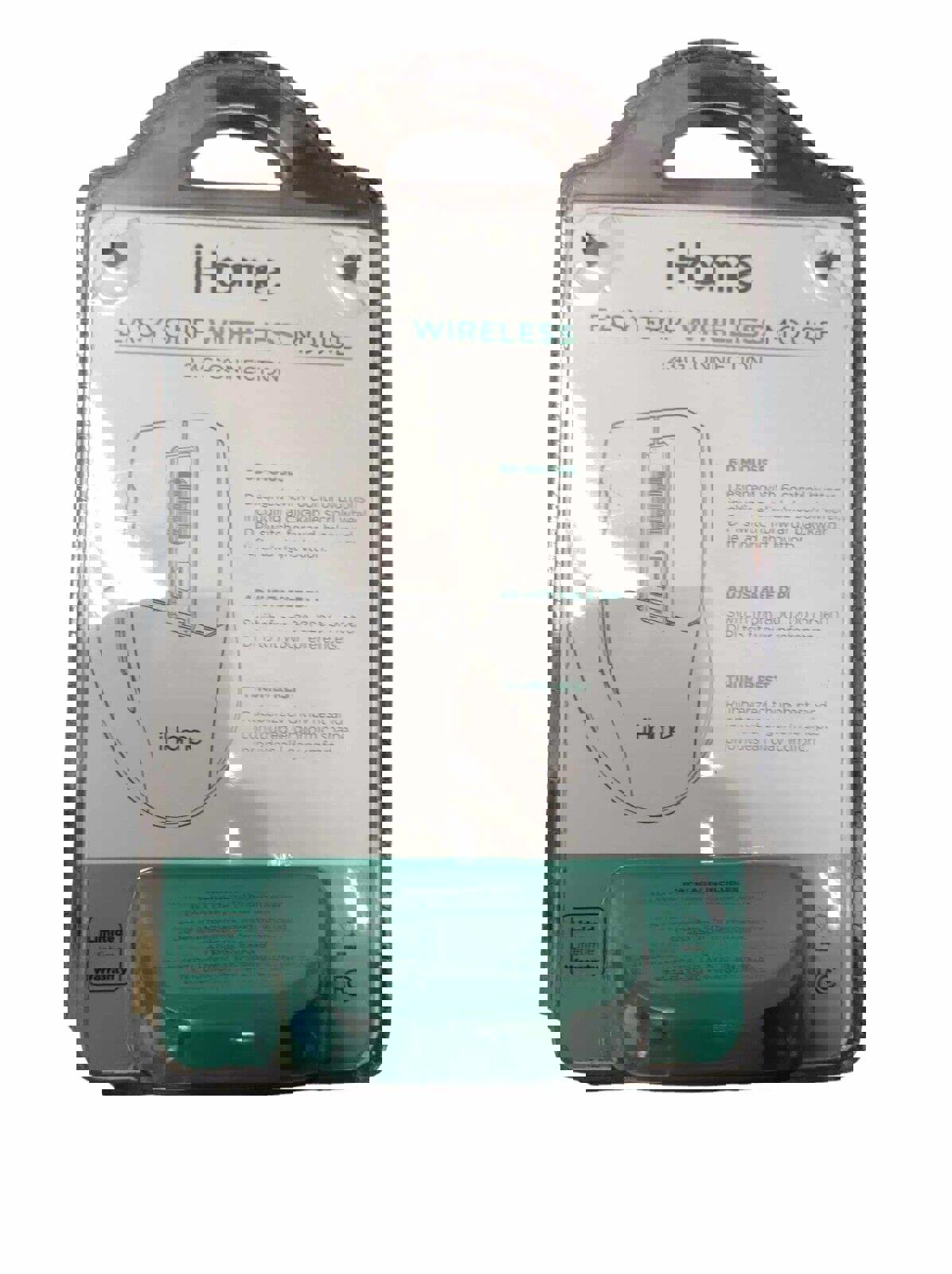 iHome Easy Grip Wireless Mouse w/Nano USB, asst colors