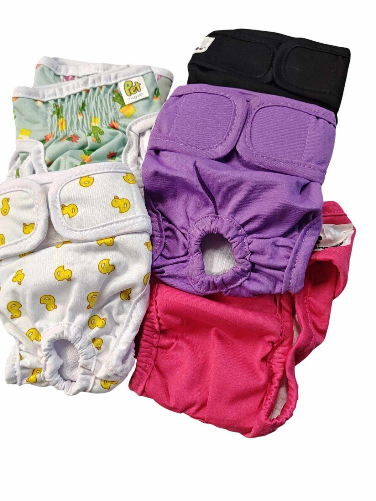 Dog 3 PK Diapers OR  Wraps Washable Brand New Choose your Assortment/Size