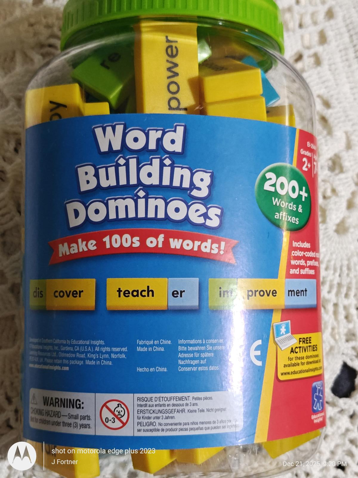 Word Building Dominoes 200 Plus words