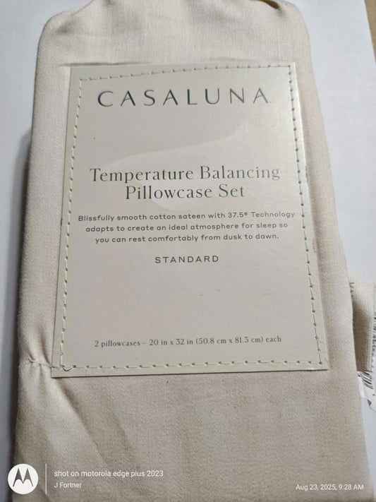 Casaluna Temp Bal . Standard/Queen- Snowfall White-Pillowcase Set