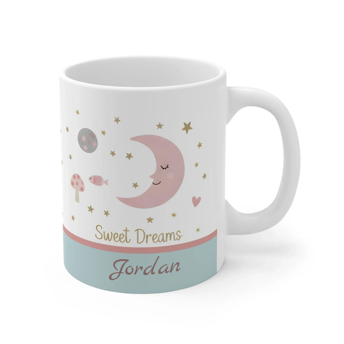 Personalized Sweet Dreams Moon & Stars Mug | Custom Name | Dreamy Celestial Ceramic Gift