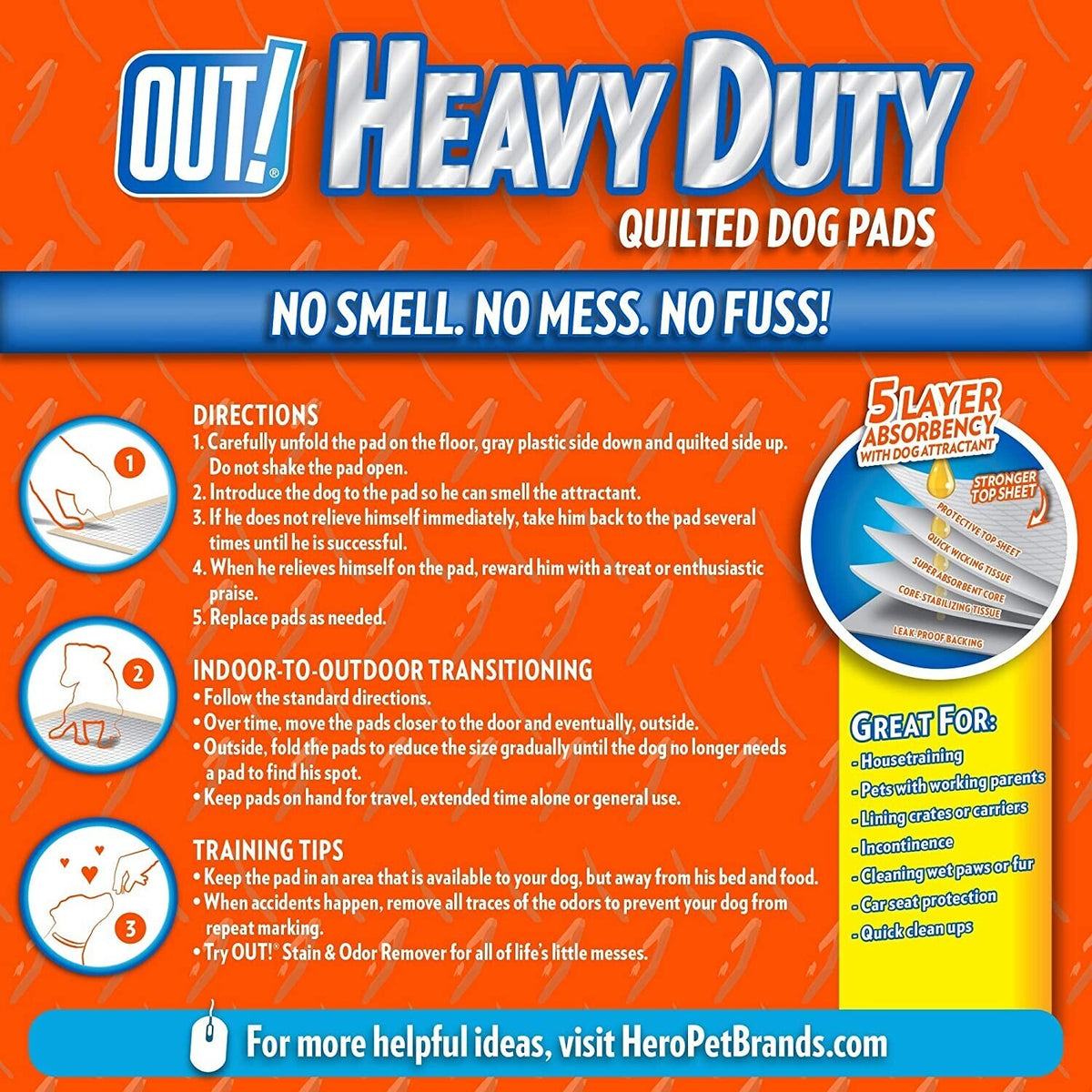 OUT Heavy Duty XXL Dog Pads - 30 Count