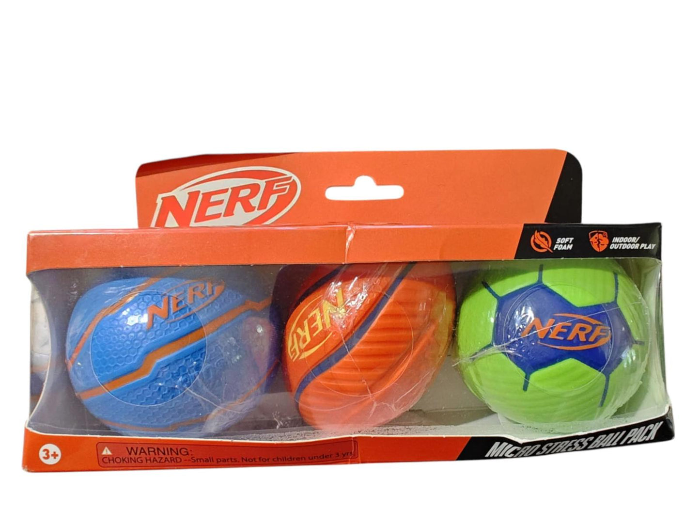 Nerf Micro Stress Ball Pack Soft Foam Indoor Outdoor Play  3 And Up