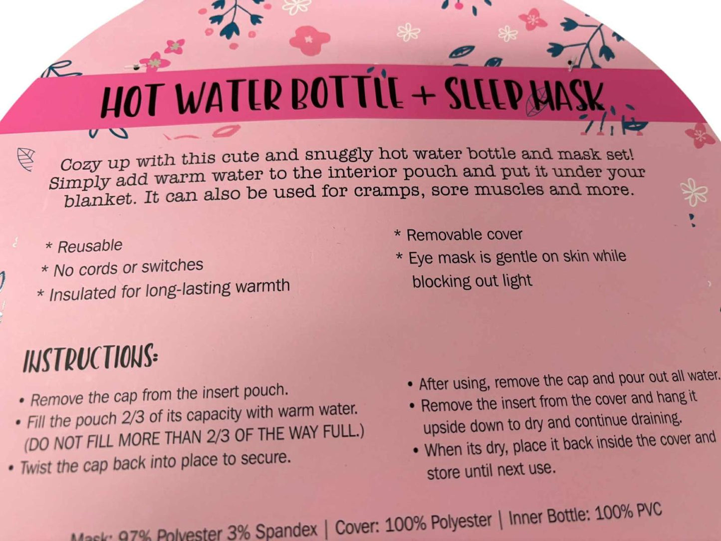 Hedgehog Hot Water Bottle & Sleep Mask