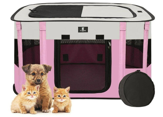 X-ZONE PET Dog Playpen, Portable Pet Play Pen for Cat, Foldable Exercise Play...