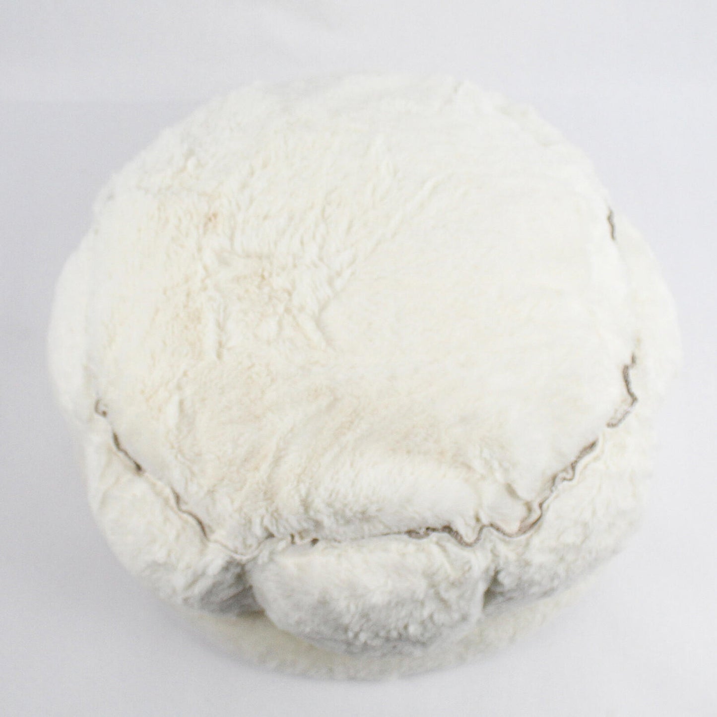 Dog Bed, Small 18" White Faux Fur Machine Washable Best Friends by Sheri
