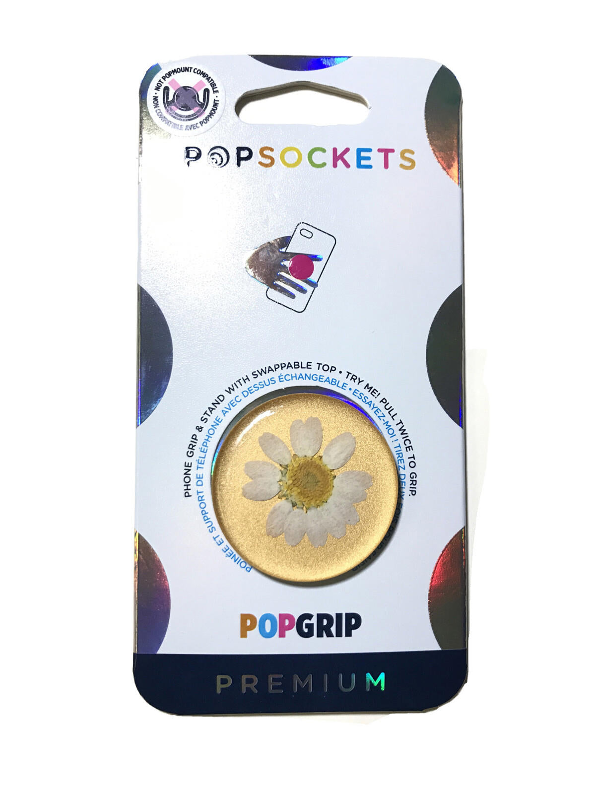 PopGrip Flower Daisy Premium Press Phone Grip & Stand