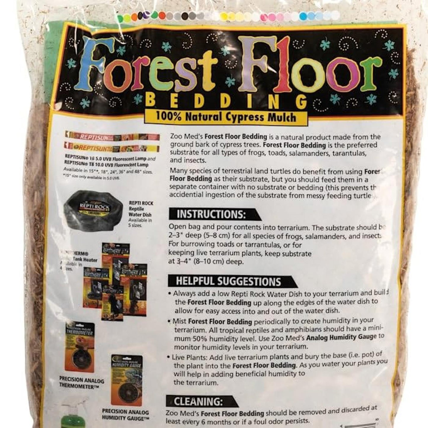 Zoo Med Forest Floor Bedding 4 Quarts Natural Cypress Mulch