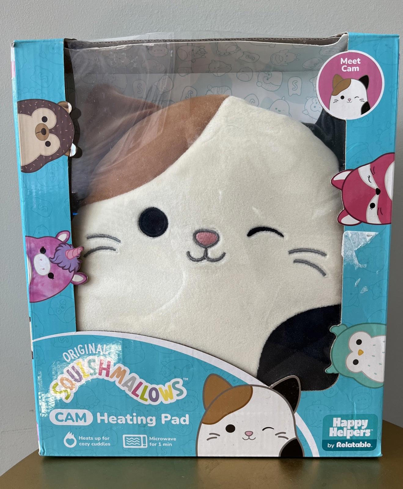 Squishmallows CAM The Cat Heating Pad Plush Animal By Happy Helpers