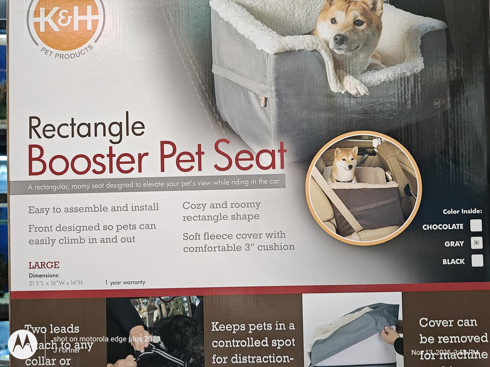 Booster Pet Seat designed for pets, featuring a cozy fleece cover and easy assembly.