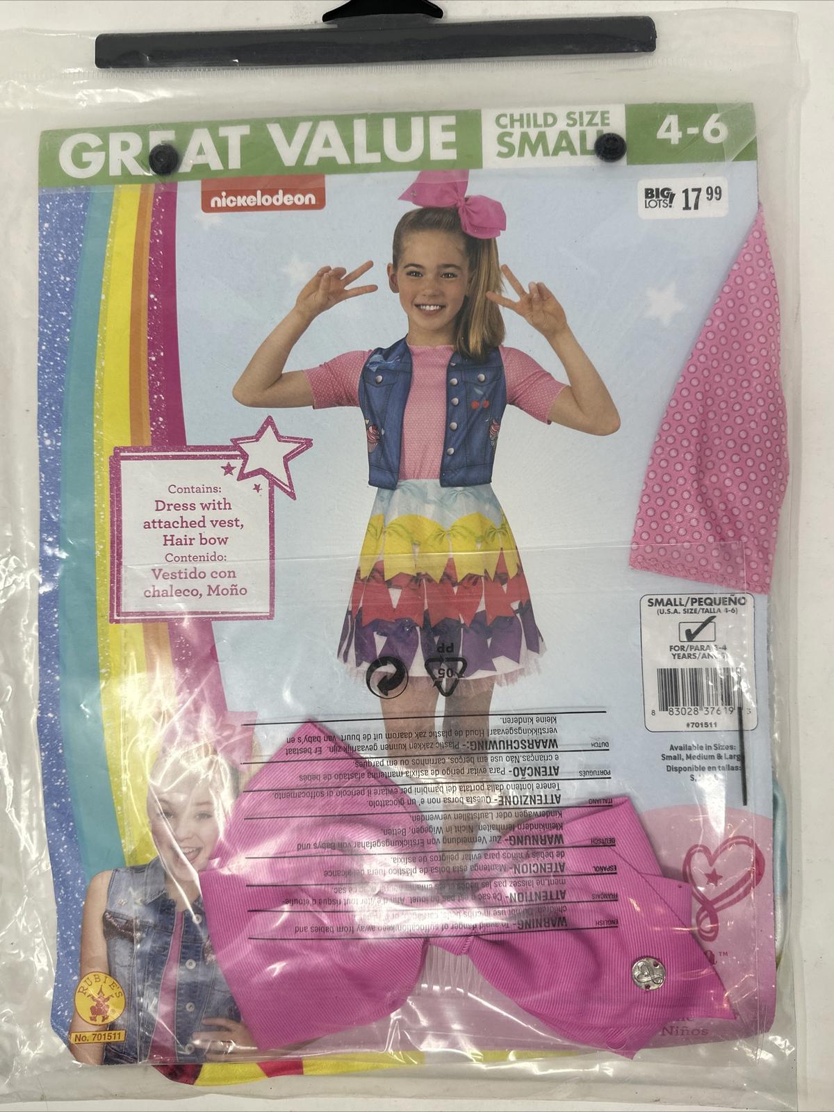 Jojo Siwa Bow Dress Costume JoJo Siwa Halloween Fancy Dress small 4-6