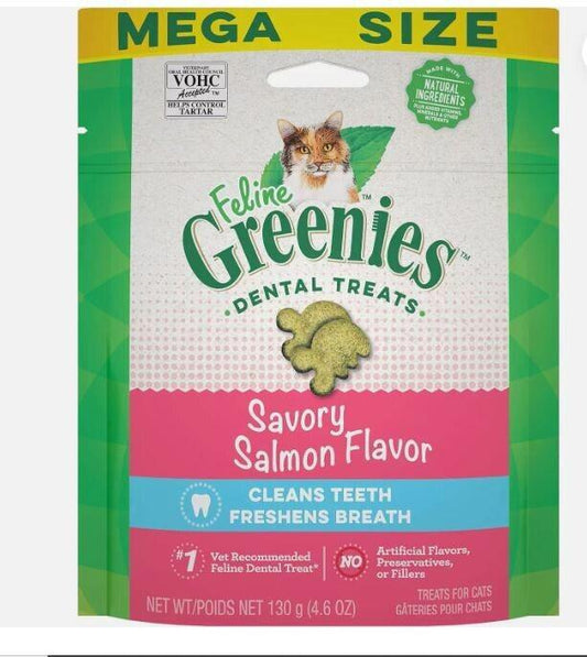 Feline Greenies Cat Dental Treats Savory Salmon Flavor- 4.6 oz