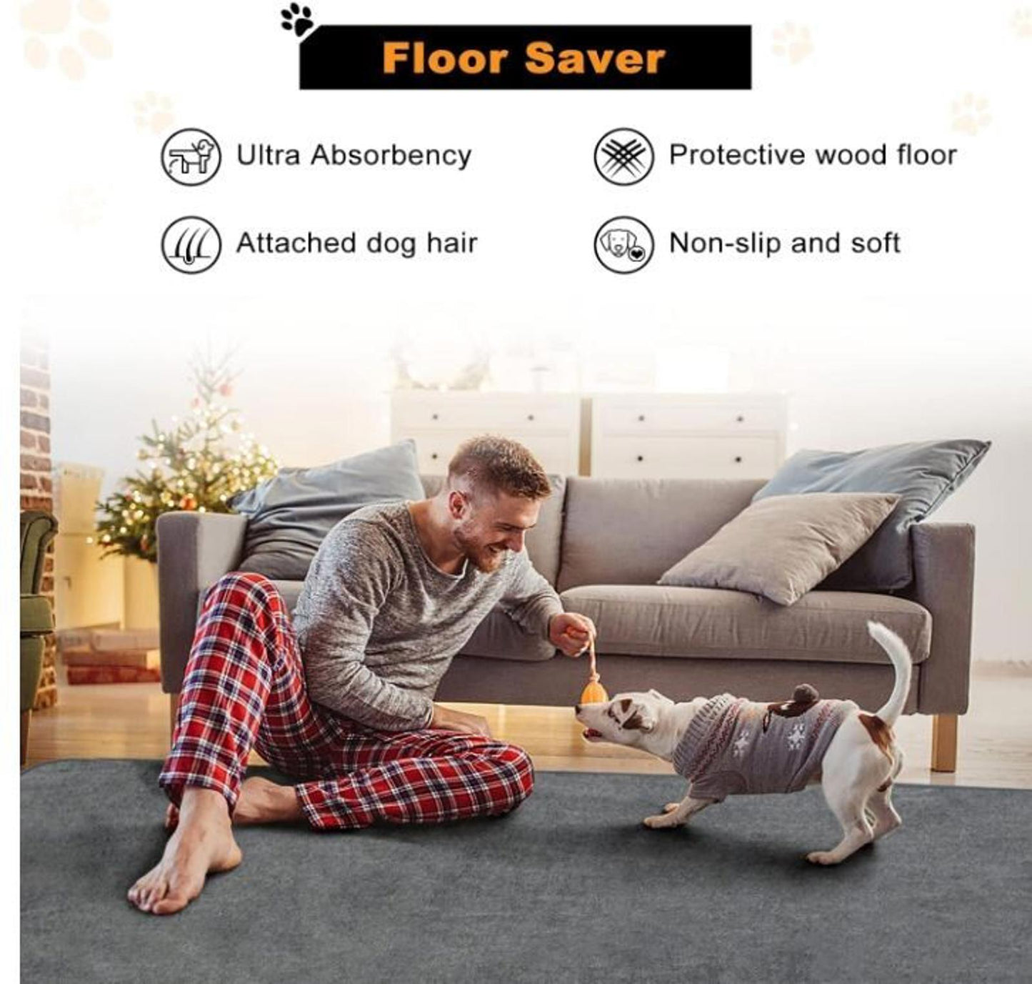 Washable Pee Pad for Dogs - Super Absorbent Reusable Puppy Pad 60 BY 60