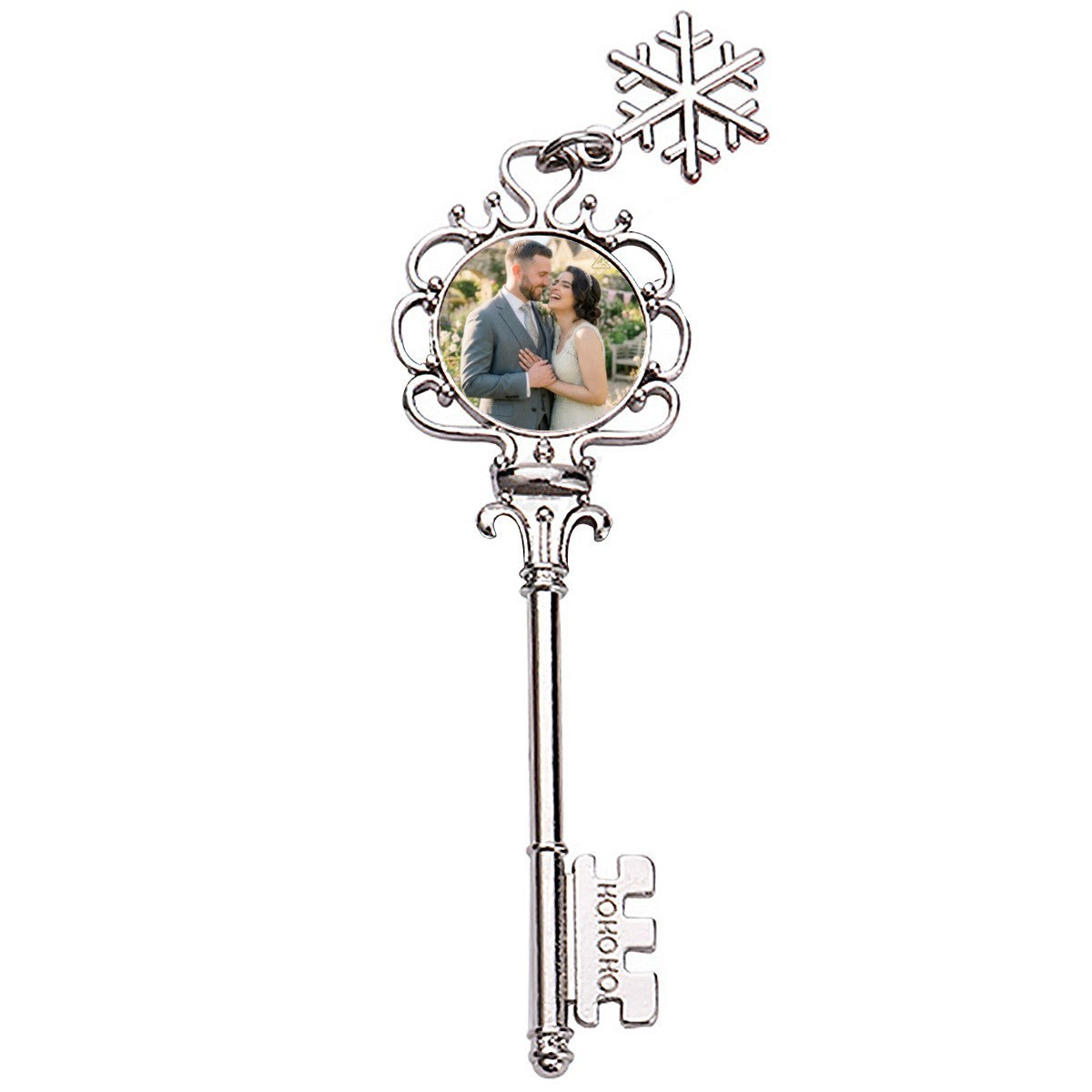 Personalized Photo Snowflake Key Christmas Ornament - Upload your Photo
