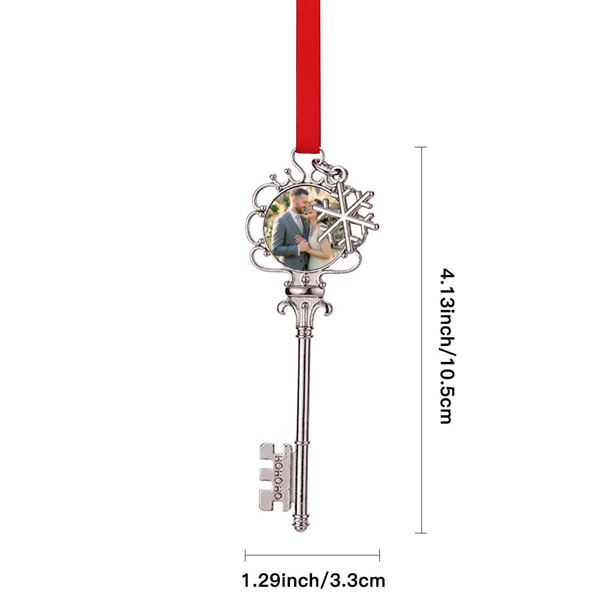 Personalized Photo Snowflake Key Christmas Ornament - Upload your Photo