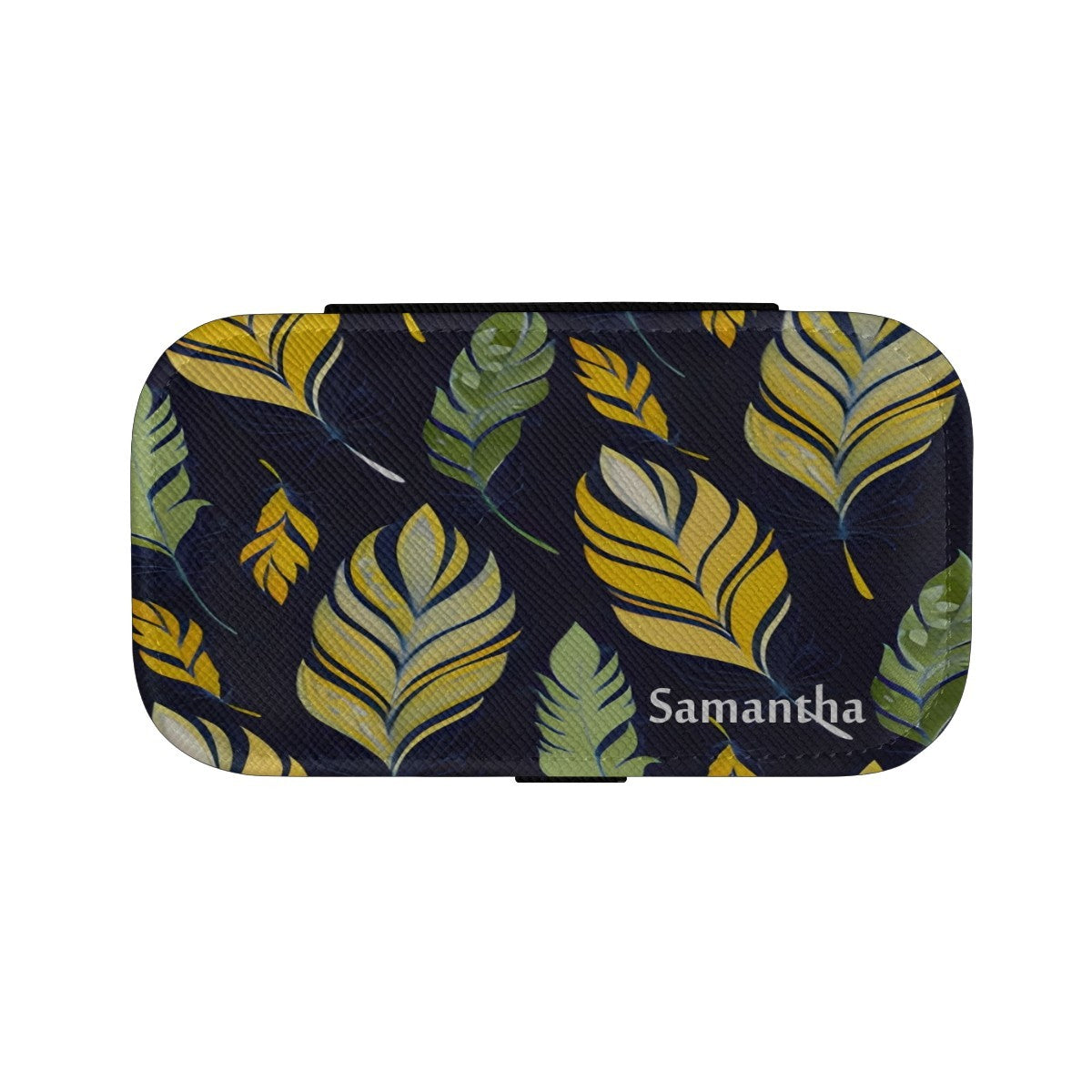 Personalized Botanical Travel Jewelry Case | Custom Name Gift