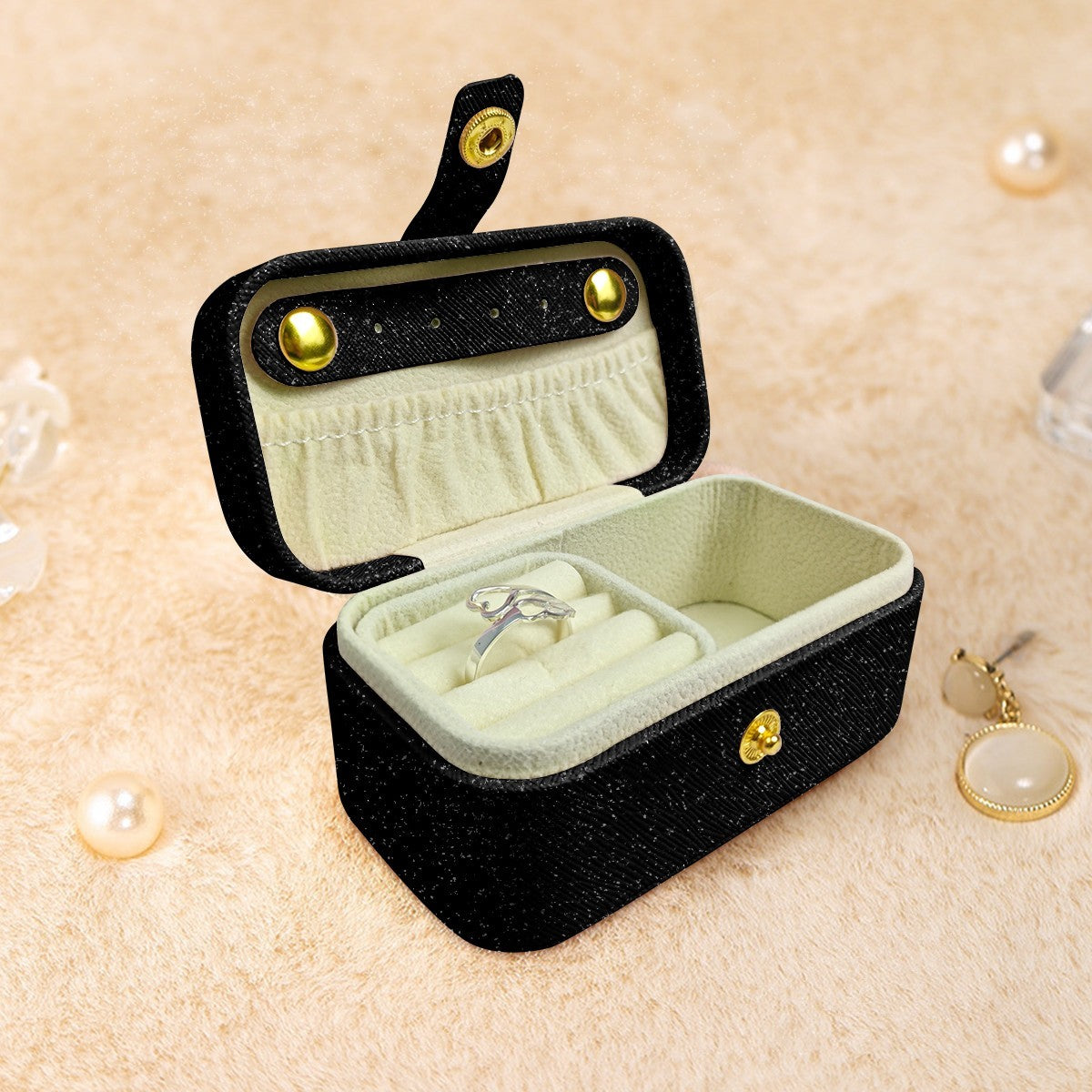 Personalized Botanical Travel Jewelry Case | Custom Name Gift
