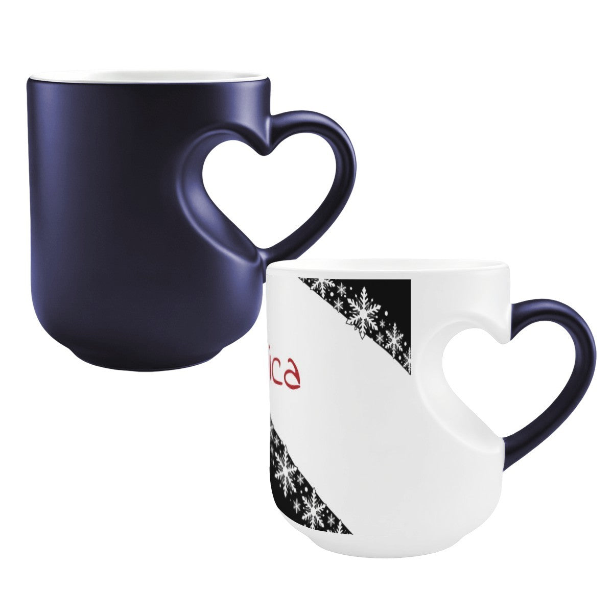 Personalized Heat-Reveal Snowflake Mug | Custom Name Winter Gift
