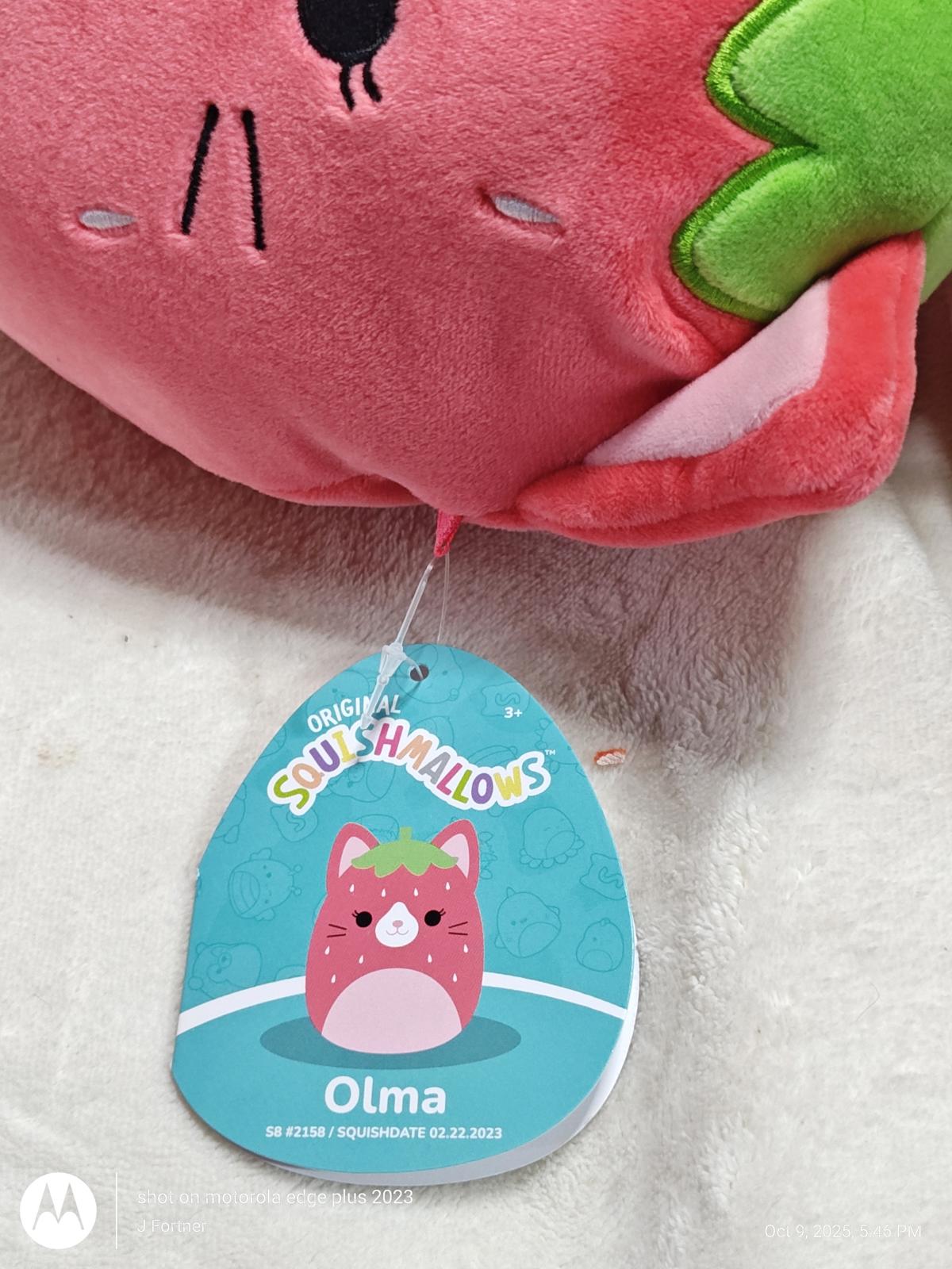 Squishmallow OLMA strawberry cat