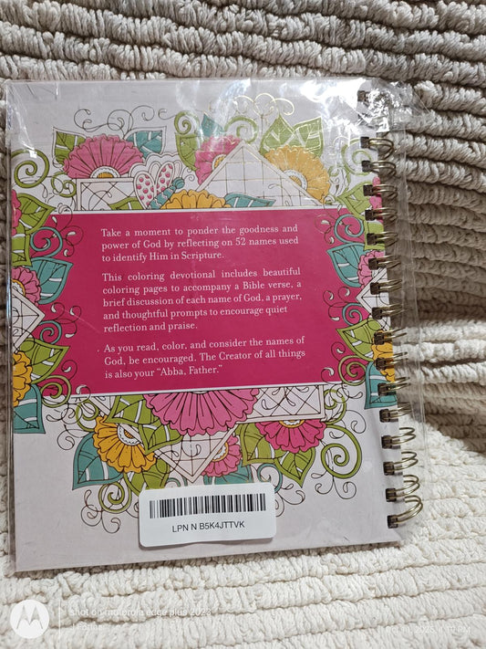 Coloring The Names of God: 52 Devotions and Coloring Pages to Encourage Reflecti