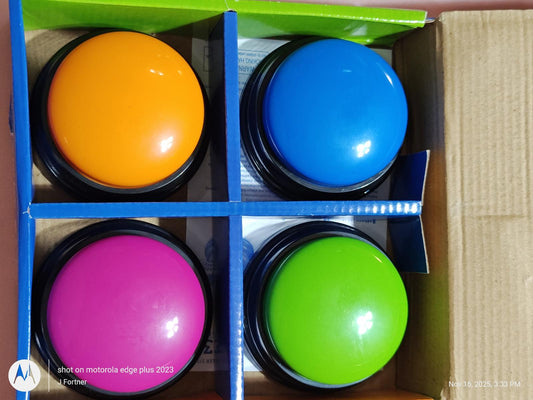 Recordable Answer Buzzers Learning Resources, Talking Button Set of 4