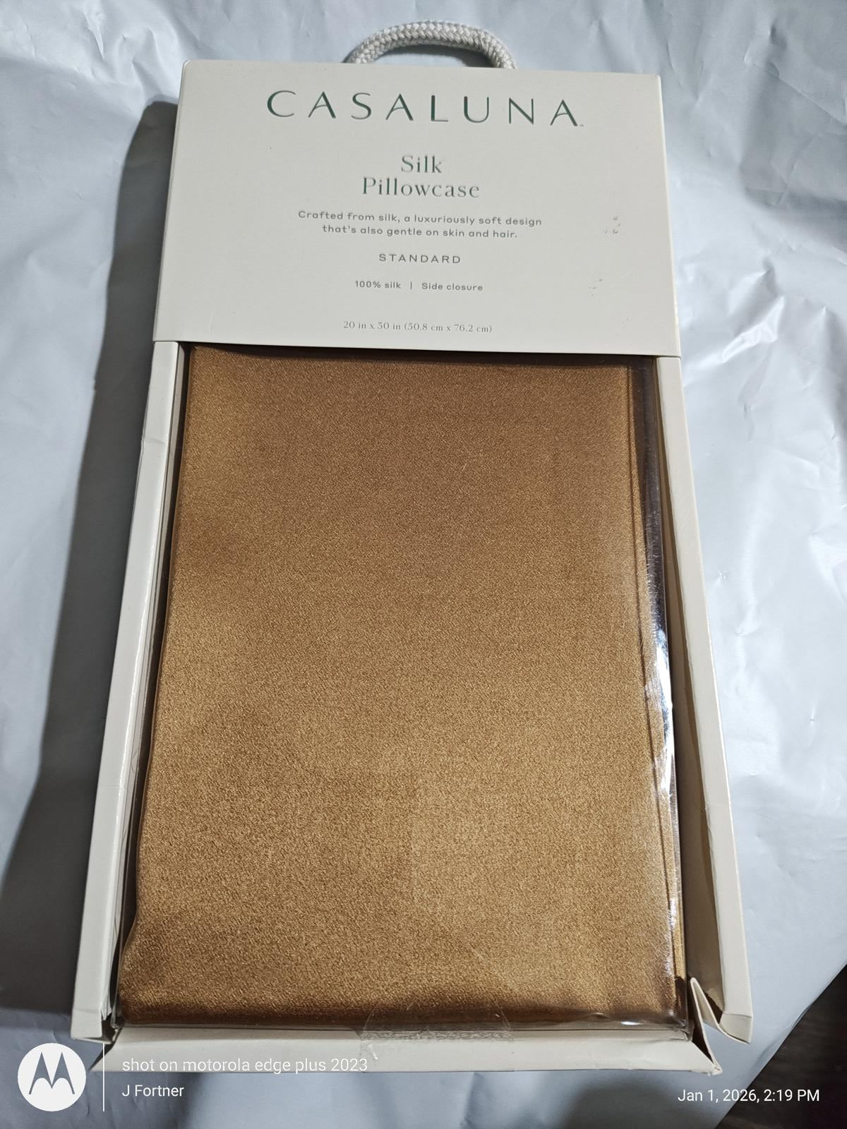 Casaluna SILK  100% Silk Standard- Artistic Brown -Pillowcase