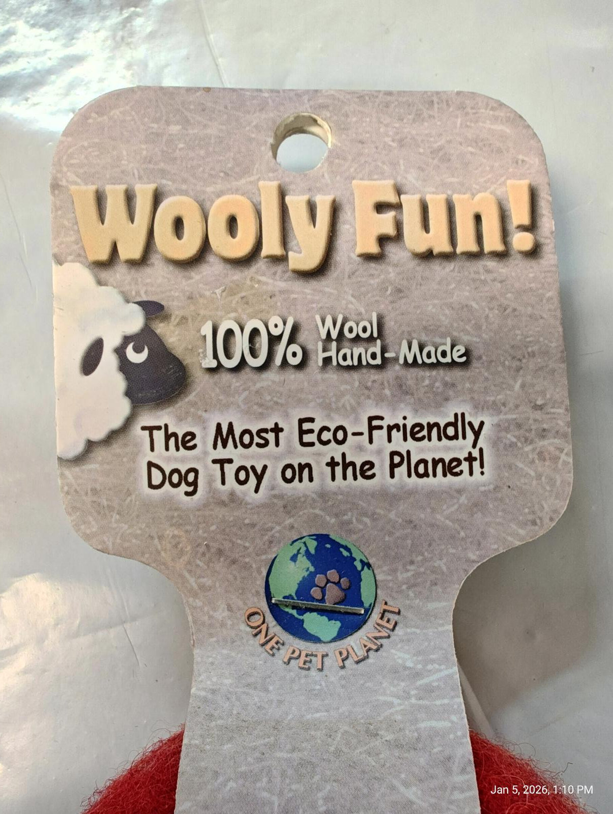 Wool Dog Toy, 11-Inch, Figure 8 Purple  Dog Toys