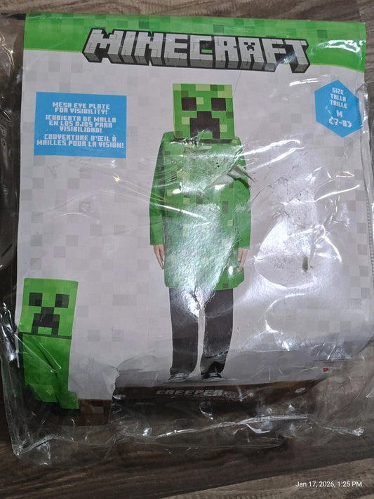 Minecraft  Costume Size 7-8 med Brand New in Bag Never taken out