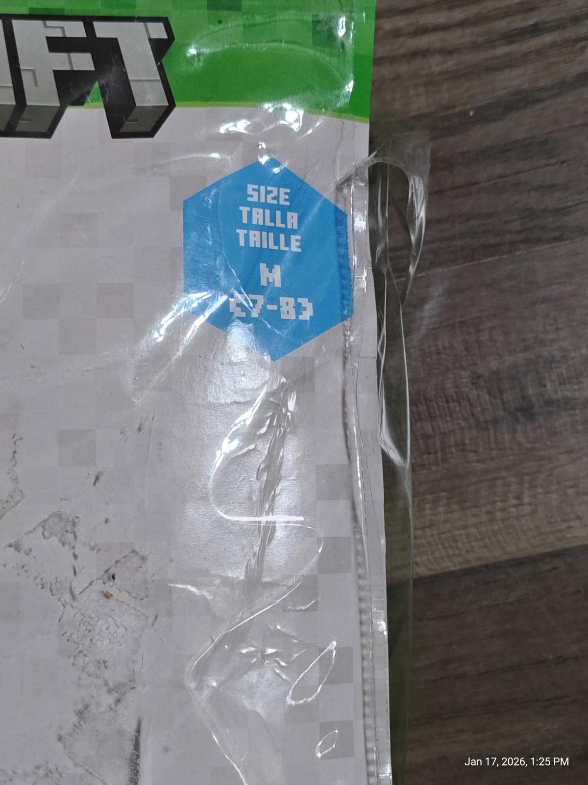 Minecraft  Costume Size 7-8 med Brand New in Bag Never taken out