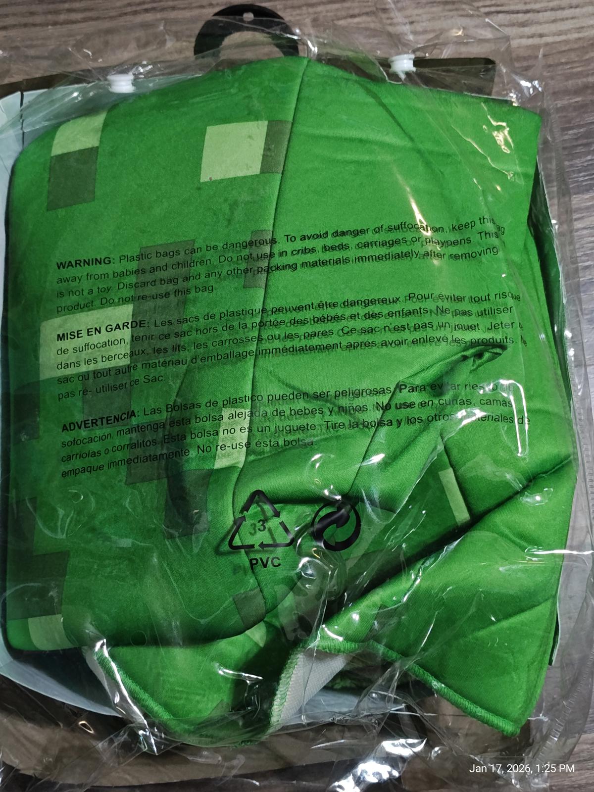 Minecraft  Costume Size 7-8 med Brand New in Bag Never taken out