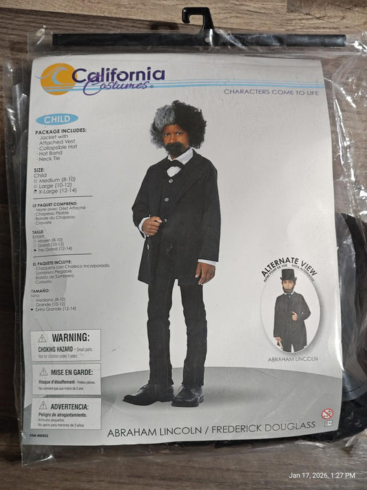 Costumes Abraham Lincoln/Frederick Douglass Costume  Kids Xtra Large 12-14