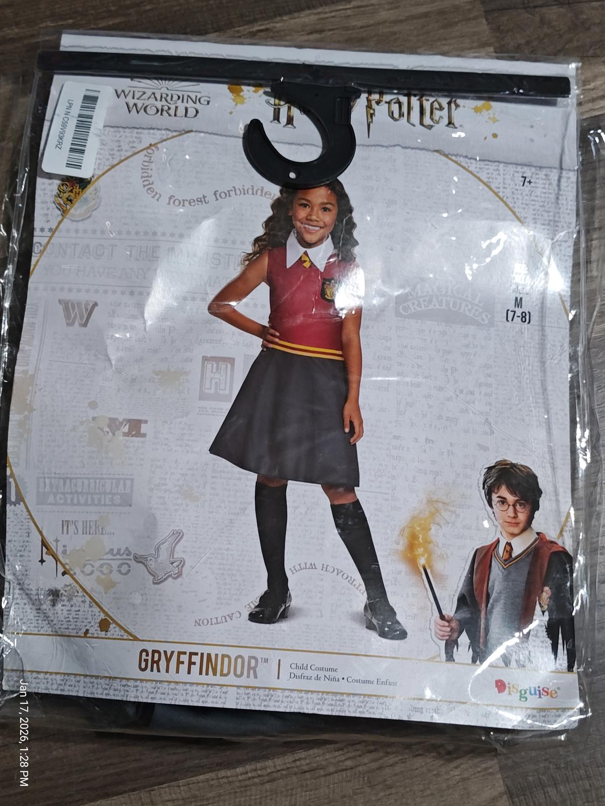 Brand New Harry Potter Gryffindor Dress Classic Child Costume