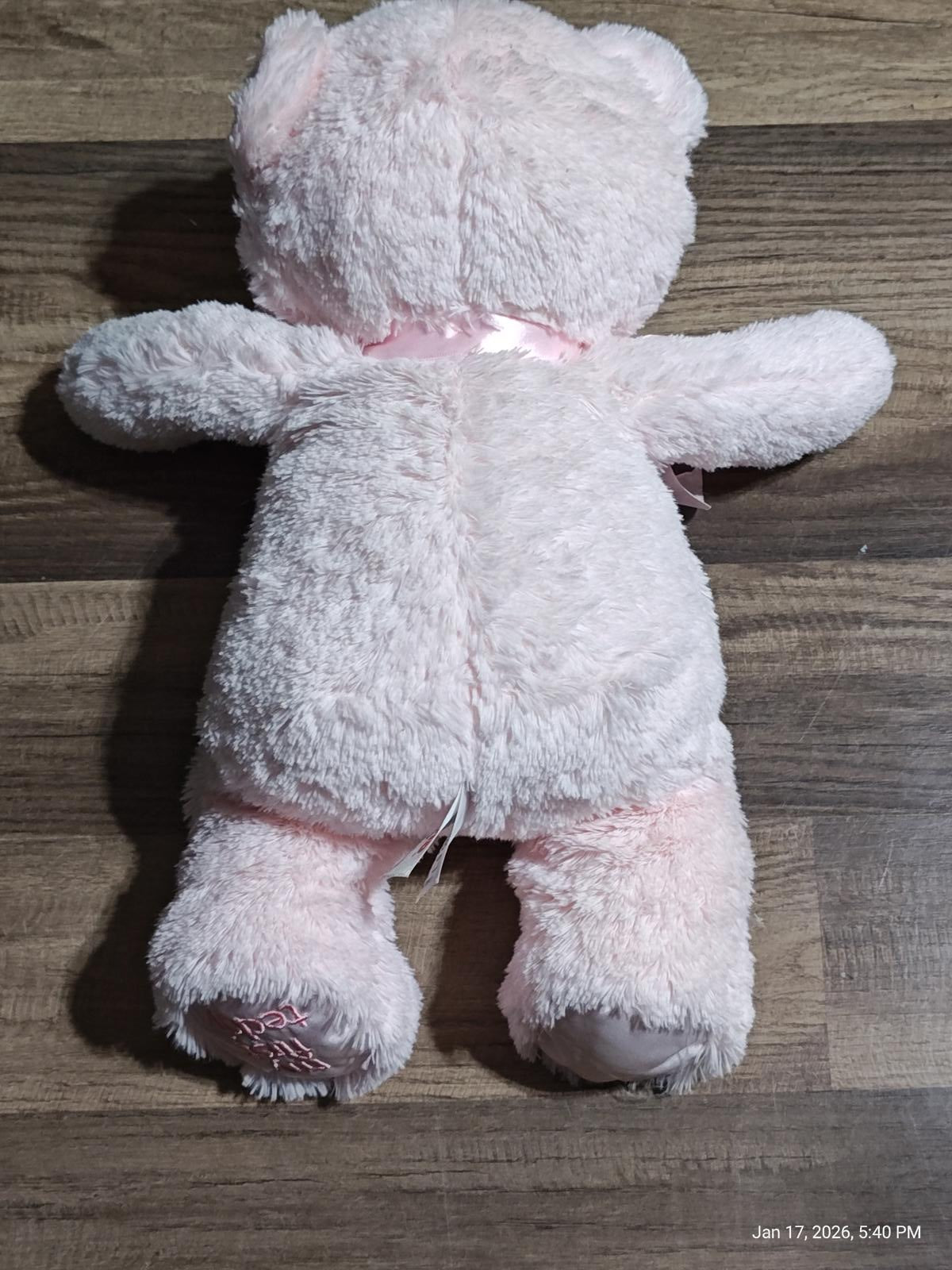 Baby Gund Pink Soft My First Teddy Bear Stuffed Animal Plush Toy Small 14”