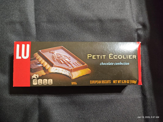 Petit Écolier chocolate collection box featuring European biscuits with a rich chocolate layer.