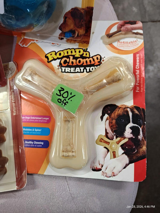 Tripod Romp Chewer Nylabone Dog Chew set Brand New