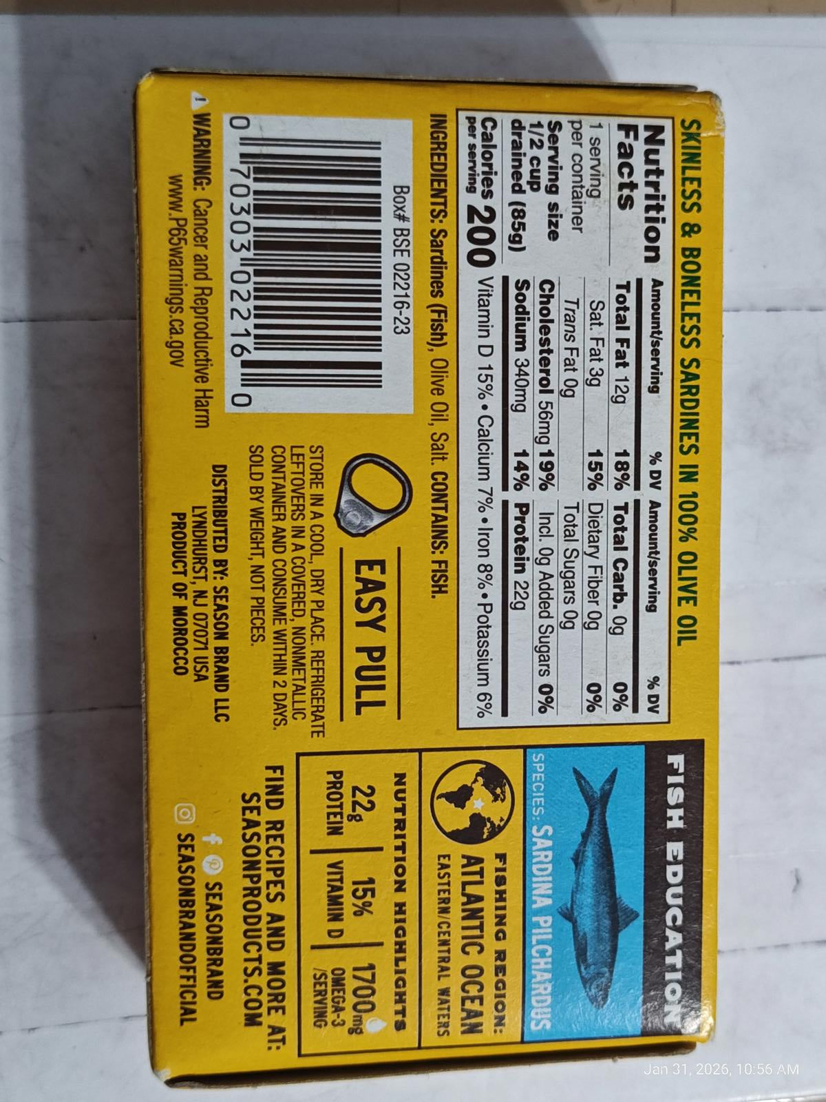 Sardine Fillets in Olive Oil 2 PACK – Wild Caught Delight by PNC Family FInds