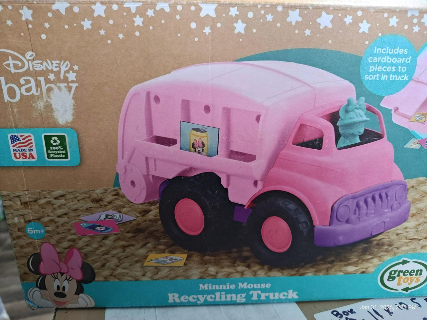 Green Toys Disney Baby Minnie Mouse Recycling Truck