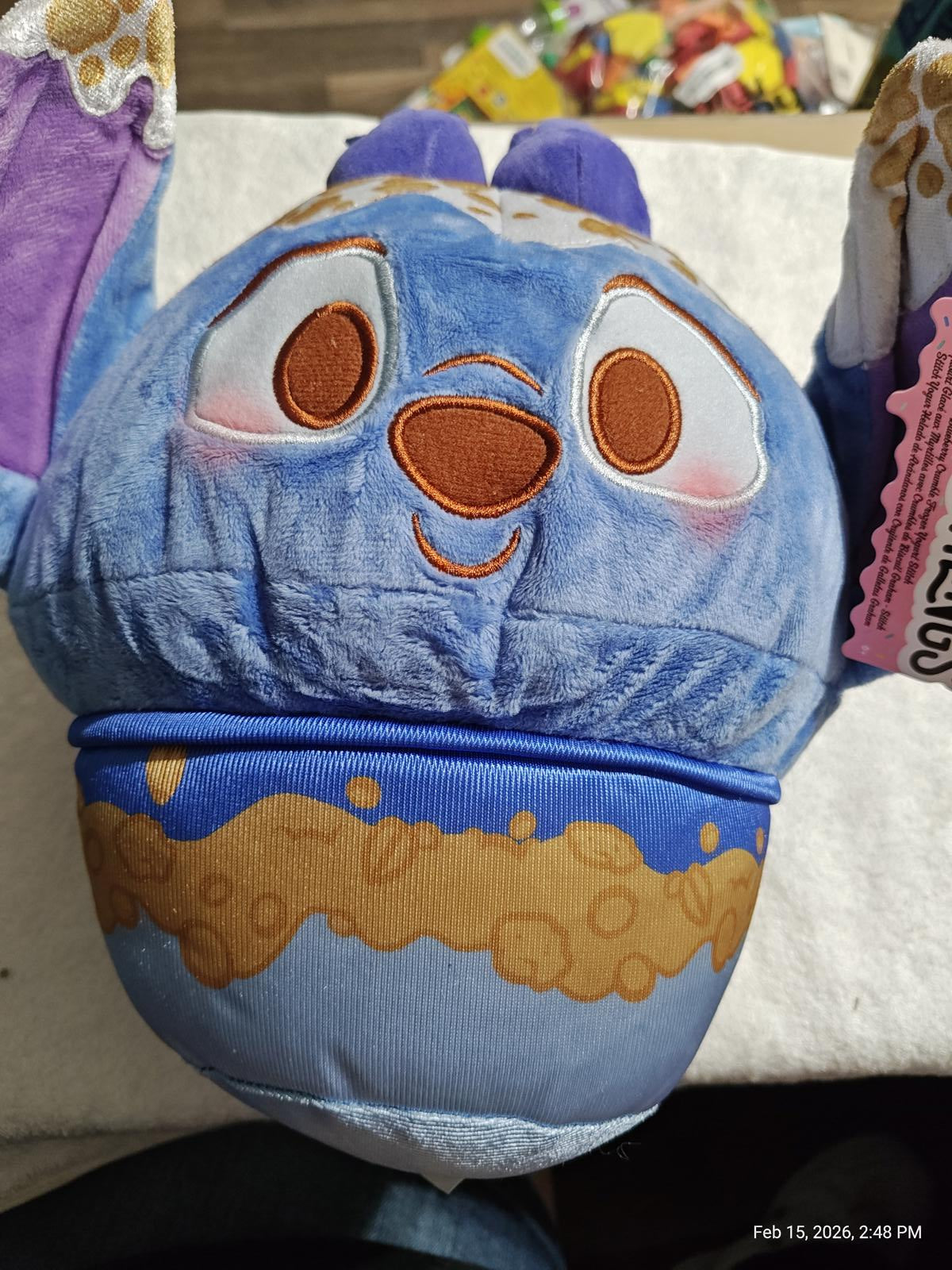 Disney Munchlings Stitch Blueberry Crumble Frozen Yogurt Scented 10" Plush - NWT