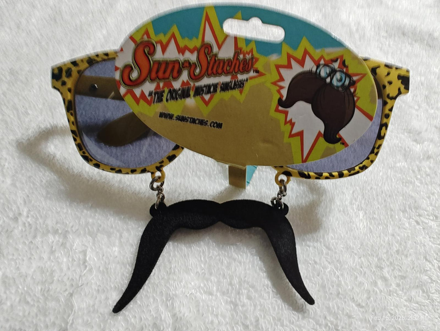 Sun Staches Sunglasses The Original Mustache Glasses Yellow & Black Sun-Stache
