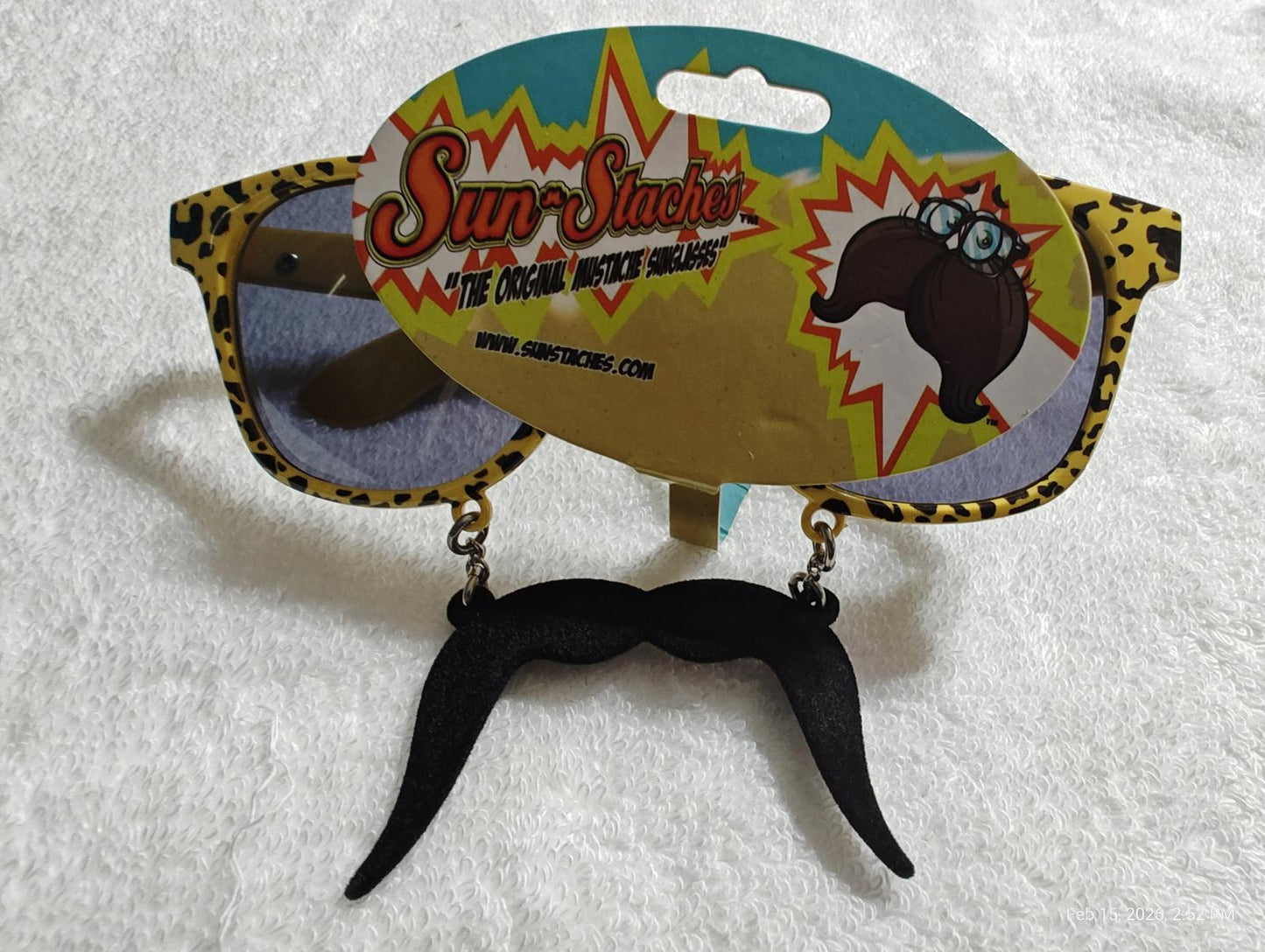 Sun Staches Sunglasses The Original Mustache Glasses Yellow & Black Sun-Stache
