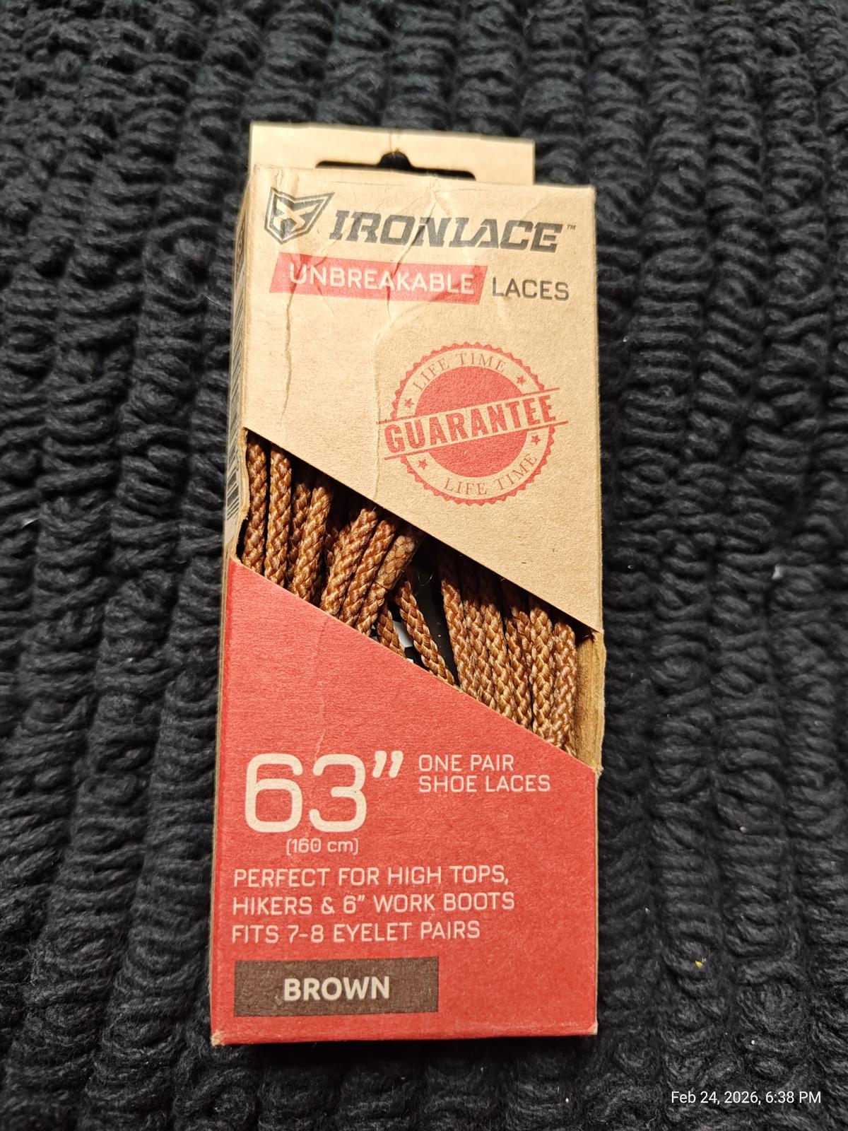 IRONLACE Unbreakable Round Bootlaces - Indestructible, Waterproof & Fire Resi...