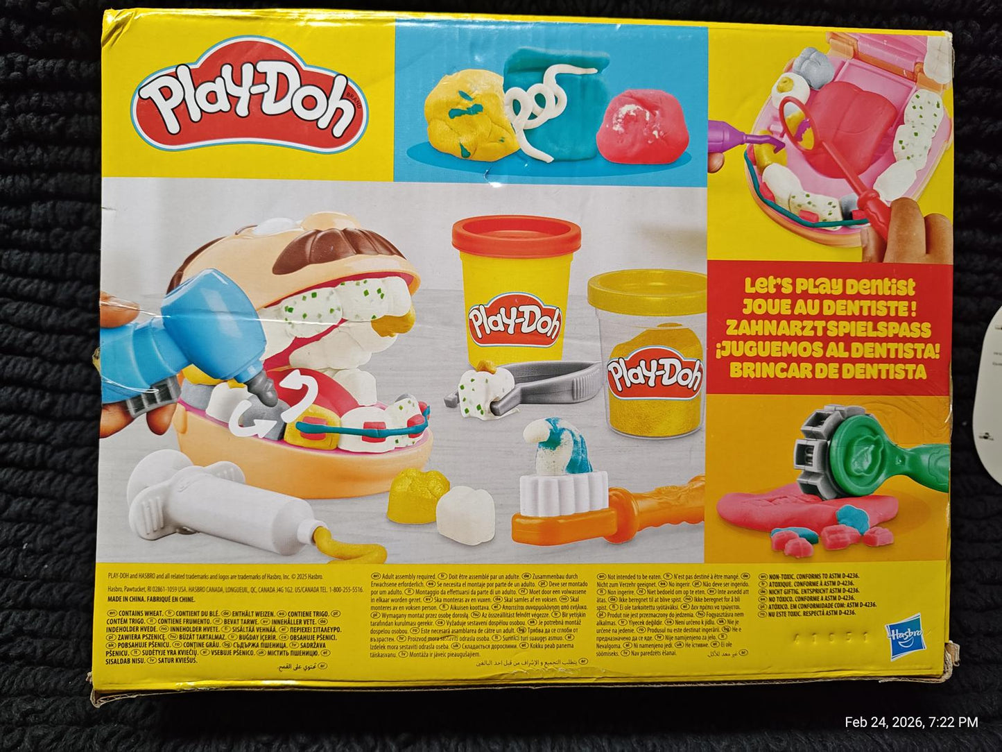 Play-Doh Mini Doctor Drill ’n Fill Dentist Toy – 6 Piece Set – NEW Sealed