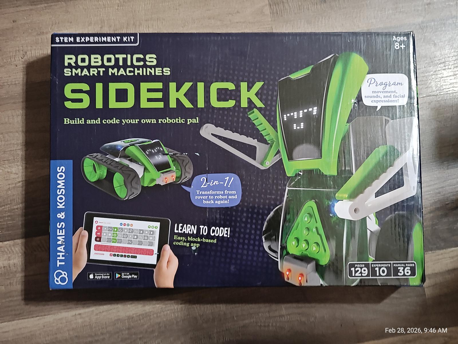 Sidekick robotics smart machine kit for building and coding your own robot.