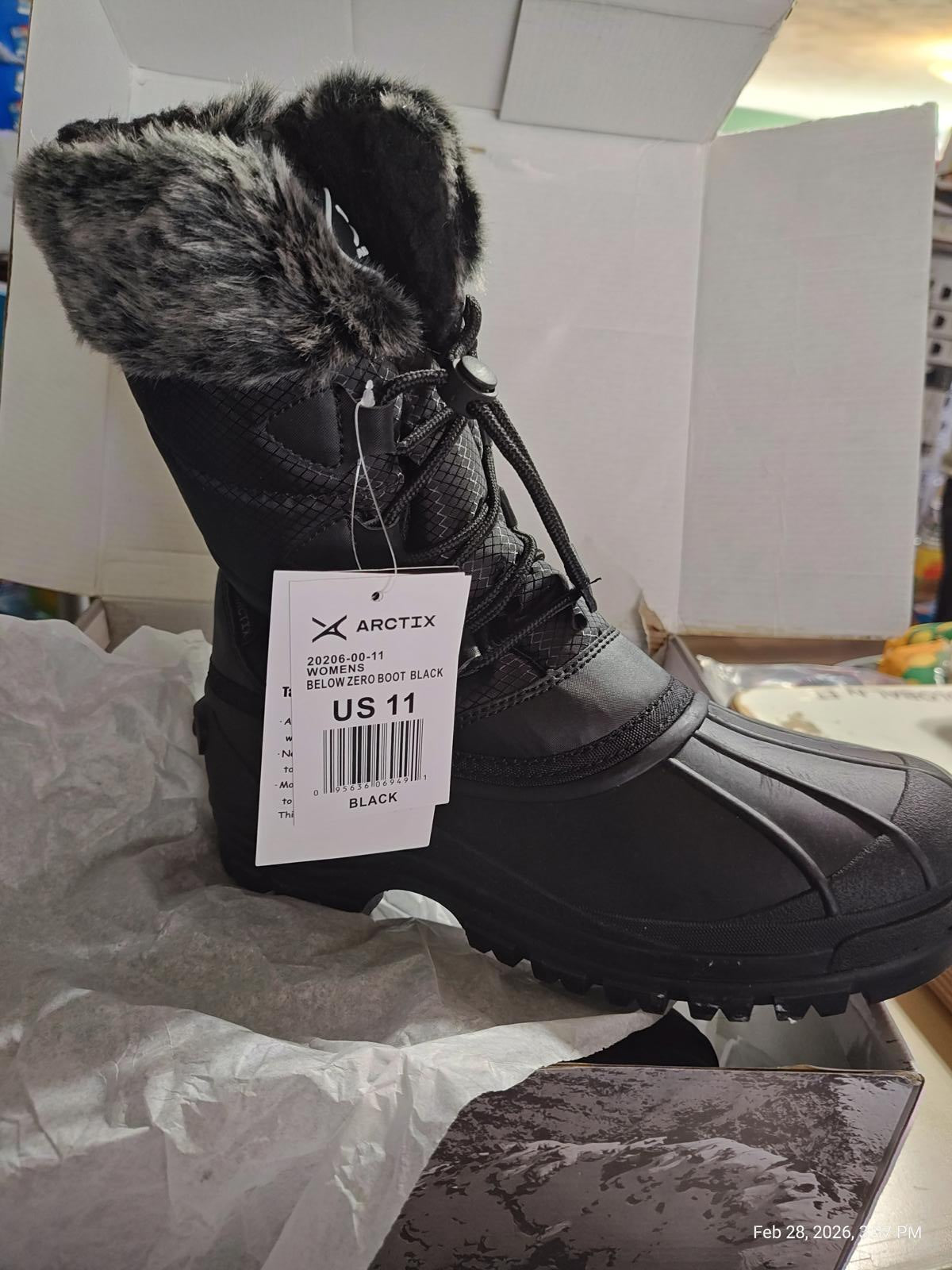 Women's Below Zero Women’s Winter Boot Size 11 Black