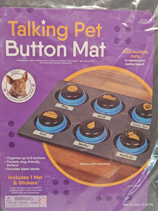 Pet Button Mat Kit with 4 Piece Talking buttons Dog Training