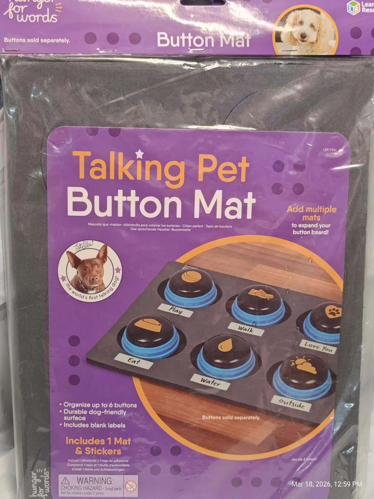 Pet Button Mat Kit with 4 Piece Talking buttons Dog Training