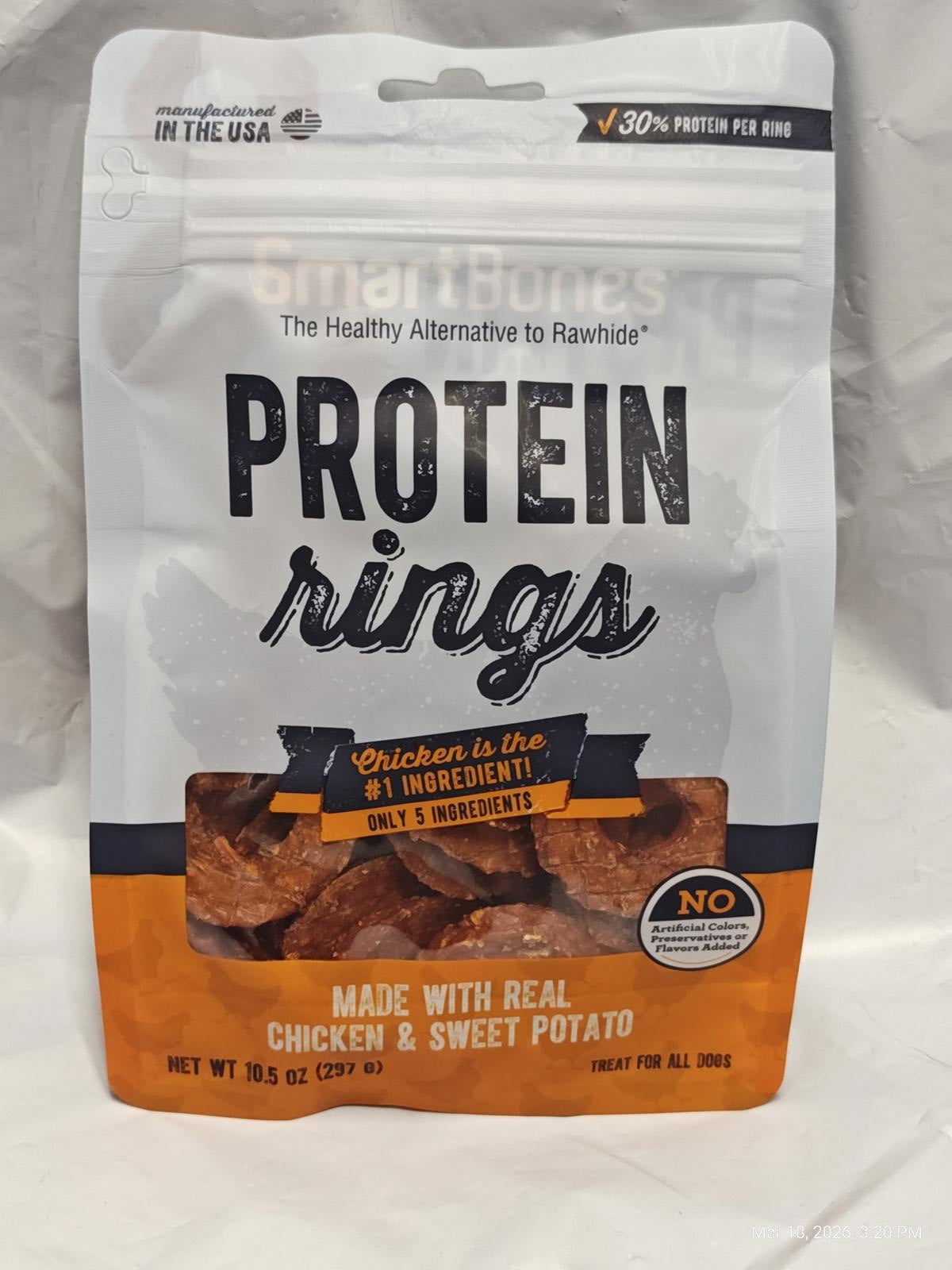 SmartBones Protein Rings with Real Chicken and Sweet Potato, 5 OZ