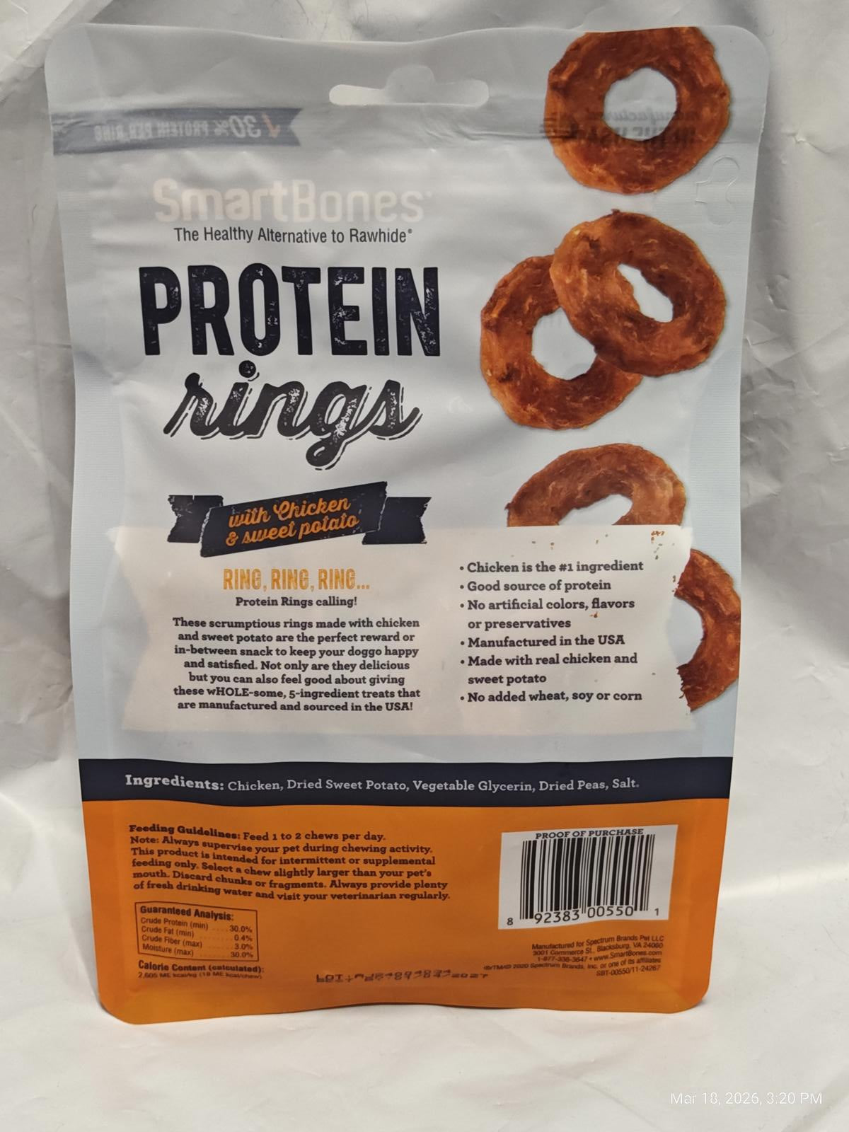 SmartBones Protein Rings with Real Chicken and Sweet Potato, 5 OZ