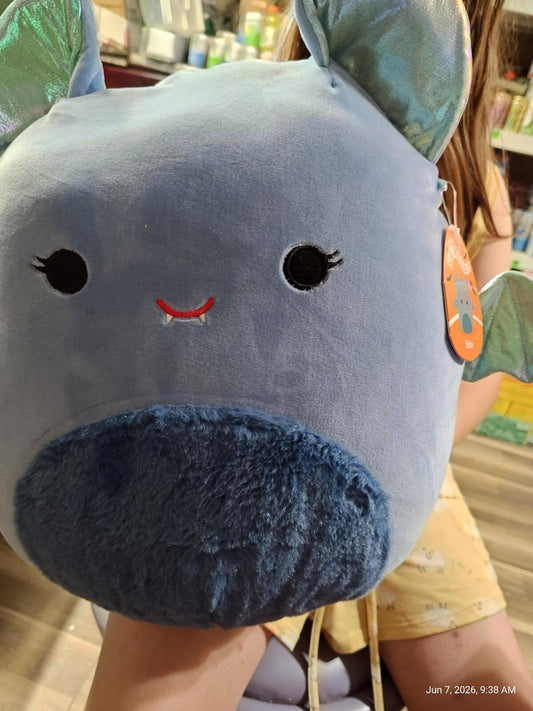 Squishmallow Original 14-Inch Este Plush Muted Blue Bat NWT