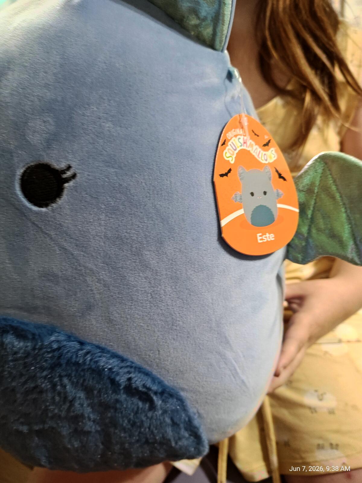 Squishmallow Original 14-Inch Este Plush Muted Blue Bat NWT